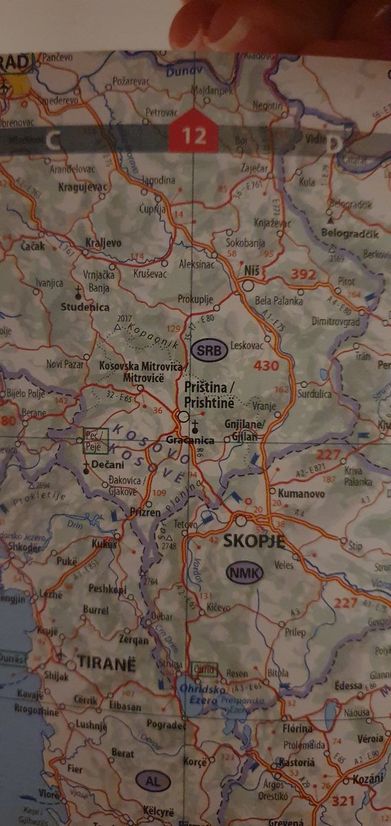 AdelaSalla's tweet photo. @MichelinGuideUK you missed a memo from 13 years ago: Kosovo is independent and recognised by almost all EU countries + UK. Mark the borders correctly and note the cities in Albanian, the main language. It's disgraceful to see political statements in your otherwise helpful guide. https://t.co/e4RiWxJFMv