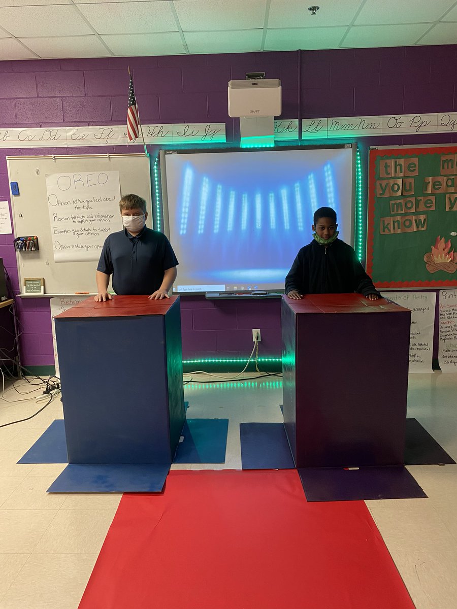 We had fun today with our opinion game show. Such a fun way to practice forming an opinion and backing it up with facts! @PrincipalERD