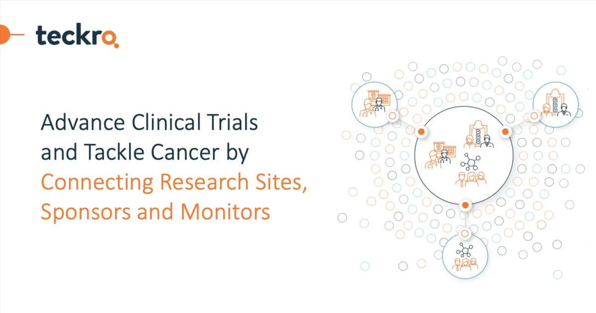 teckroofficial's tweet photo. If you missed this Teckro webinar, originally presented during #OCTVirtual in 2020, catch it now! We look at the current challenges with cancer clinical trials and how to speed recruitment, reduce non-compliance, and improve patient safety: https://t.co/VU6799BQCB https://t.co/vi26eidFnz