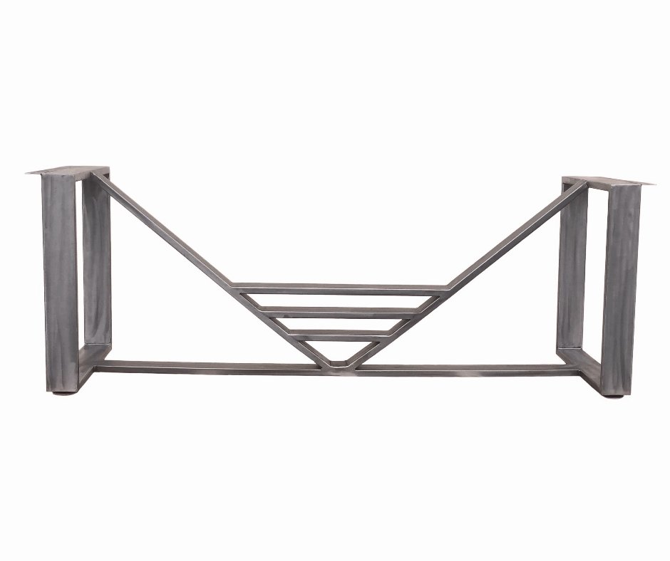 Invictussteel's tweet image. DID YOU KNOW that the #trestletable is the oldest table design in America?  The Chevron #diningtablebase, handmade by Invictus Steelworks...where steel conforms to the imagination.   Not your ordinary trestle table!  #customdiningtable #moderntrestletable