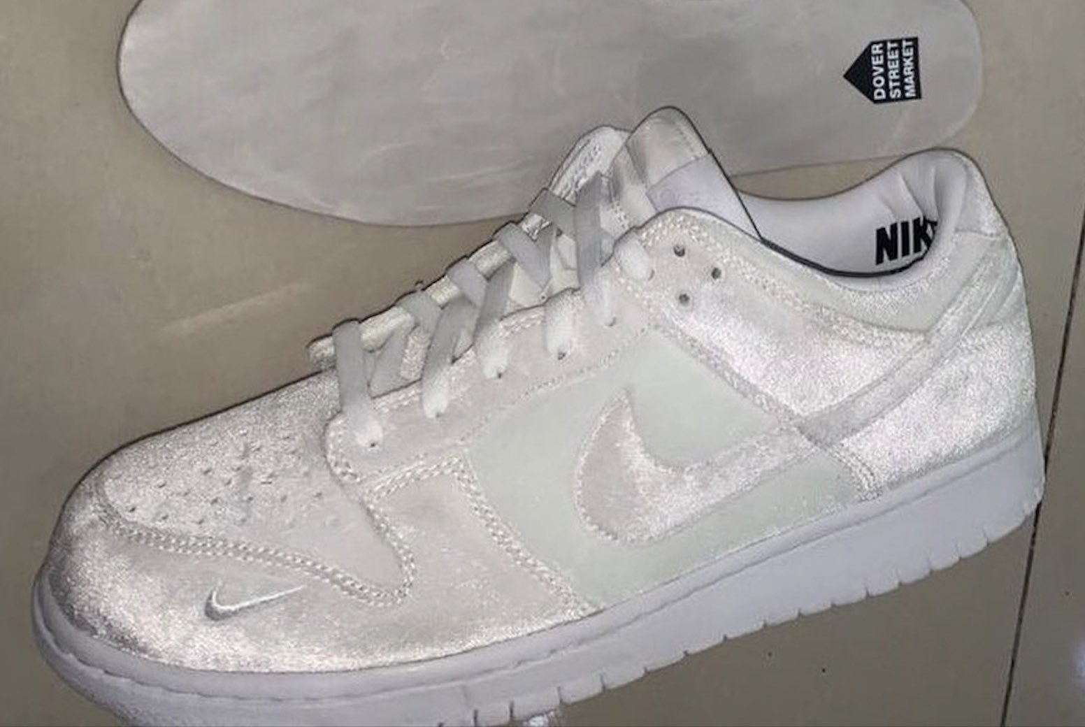 KicksOnFire on X Coming soon Dover Street Market x Nike Dunk Low. This is said to be one of three colorways dropping this year. This pair is done in a plush velvet like
