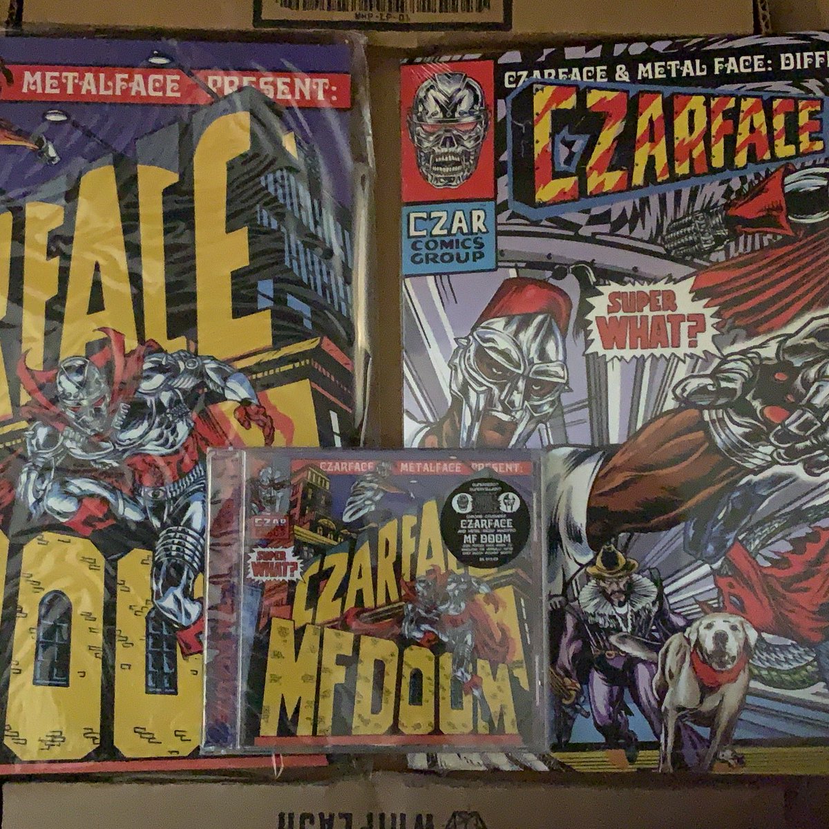 mattywheats's tweet photo. @Czarface_Eso @INSpectahDECKWU @DJ_7L  This just in.  Thank you Mr. Brown, Mr. Black, Mr Irish and Mr. Greek. #czarface #MFDoomRIP https://t.co/HLU1vWut50