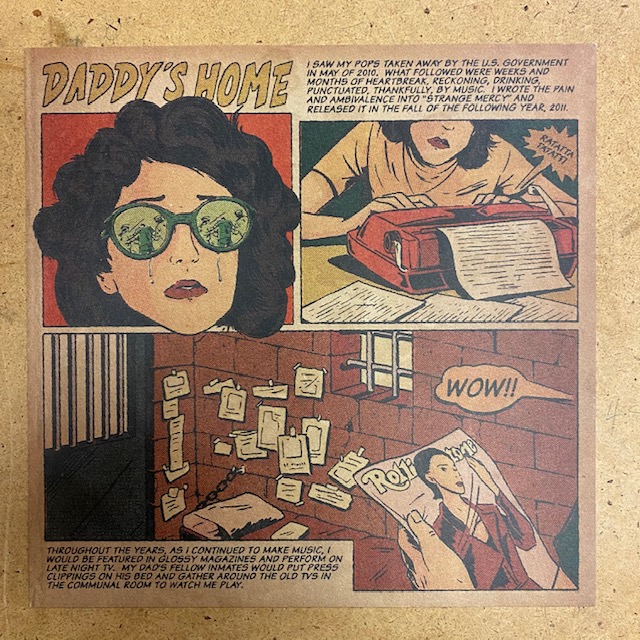 efetusmpls's tweet photo. 📢Sweet giveaway alert! RT to ETW this #DaddysHome comic signed by #StVincent. We'll pick a winner Fri at 3pm. Winner must pick up prize in the store. @st_vincent's "Daddy's Home" will be out on CD and vinyl this Friday. Pre-order the indie vinyl here: https://t.co/vCGTQt89rq https://t.co/qmDa7DsaGE