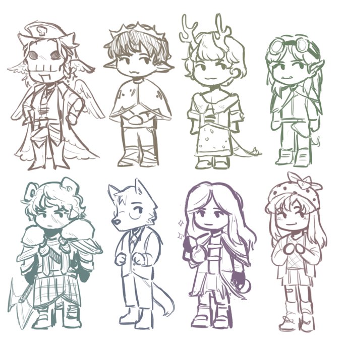 I decided to doodle some ppl from my smp! I might color and add their flags later 

@_bones_ct @DefNot_King @/dylani0us_ @BStrookes @g8rwave @space_potatoee @/peachy.strawberri 