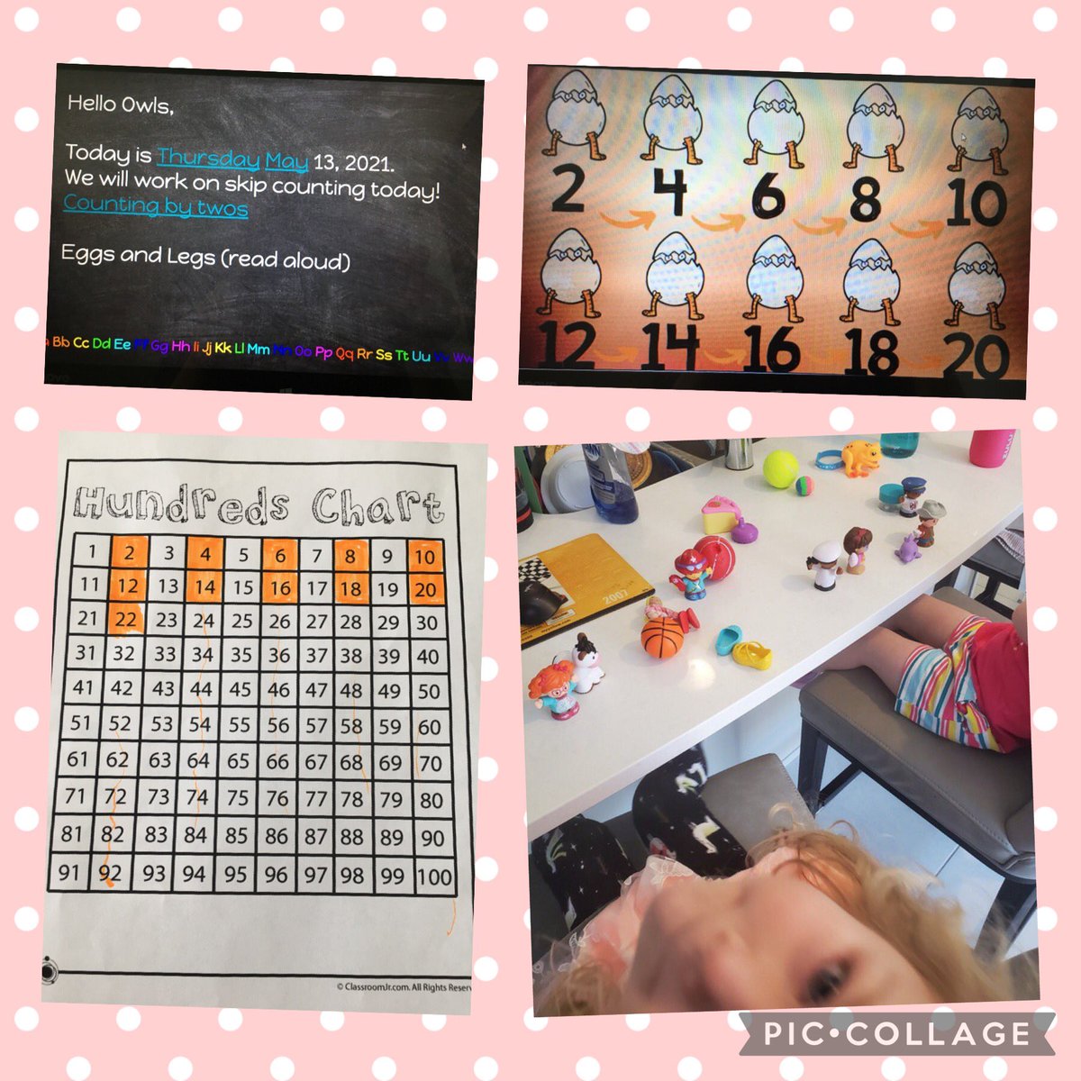 mrs_fleuryfata's tweet photo. We were learning to skip count by twos today! Owl Ss practiced counting with crayons, sheep, lego pieces, play food, school supplies, 100 charts, and little people! @StMartinOCSB #oscbmath https://t.co/bmY51KN8go