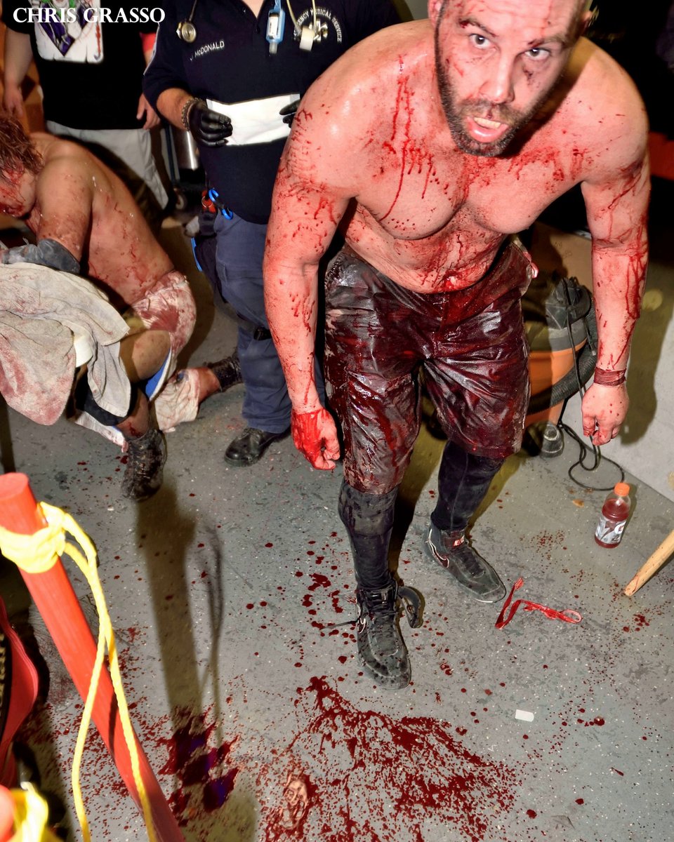 Ringsideguy's tweet photo. #MDKDay #mdk @GCWrestling_ This is from #NGI2 after @thekingnickgage wins in the 2nd round against #DaisukeMasaoka (Gage isn't happy with me as I'm trying to give him a bandage in the 2nd picture to stop the bleeding) 9-16-17 https://t.co/pbzR5NZXWJ