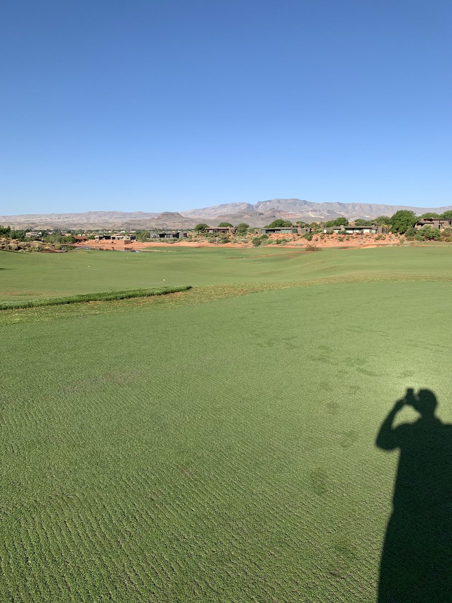 Big thanks to Superintendent at Entrada at Snow Canyon in St. George, Utah, Ross Laubscher , for the sneak peek of the golf course grow in. Seeded bentgrass  greens, tees, and fairways! It’s going to be a sweet track when it’s all done! <a href="/sincitygcsa/">SNGCSA</a> <a href="/rlaubscher/">Ross Laubscher</a>
