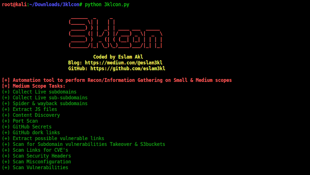 KitPloit's tweet photo. 3klCon - Automation Recon Tool Which Works With Large And Medium Scope https://t.co/4H7bSY26zW https://t.co/EQTIJjvr9P