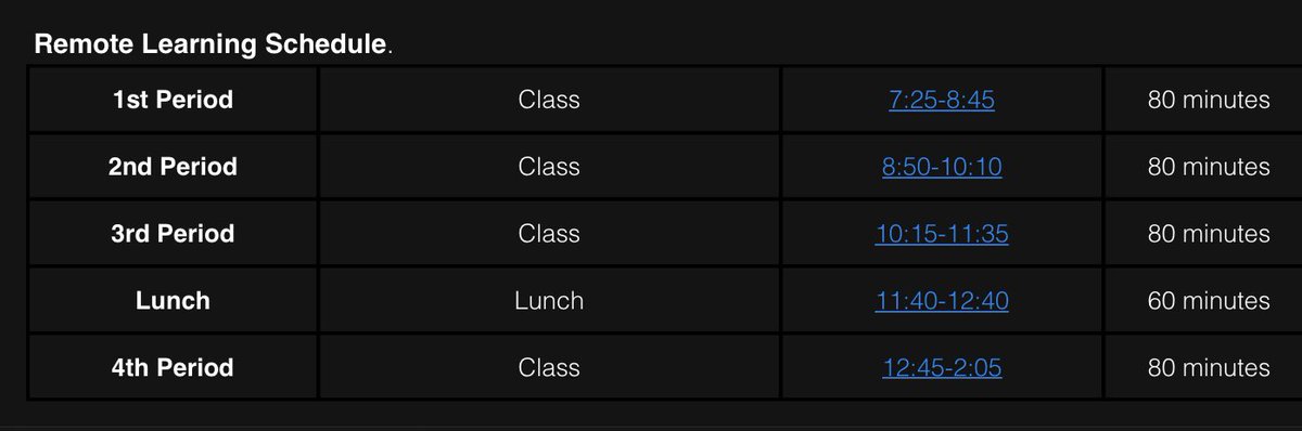 May 14th Remote Learning #bellschedule for <a href="/SRMHSpride/">SRMHS</a>
