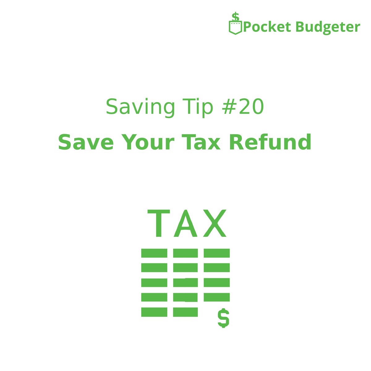 Some of you get a nice juicy cheque from your tax refunds. Instead of spending it all, why not save it?

#savingtip #savingtips #savinggoals #budget #budgetingtips #budgetingtip #moneytips
