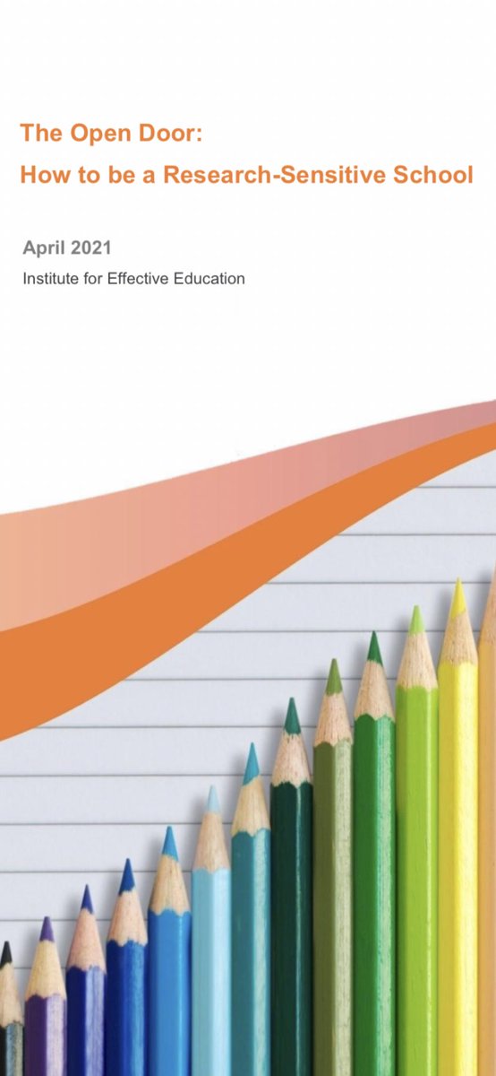 A thread on my main takeaways from the <a href="/IEE_York/">IEE</a> ‘The Open Door: How to be a research-sensitive school’. Really importent points for any schools moving towards research-informed T&amp;L: