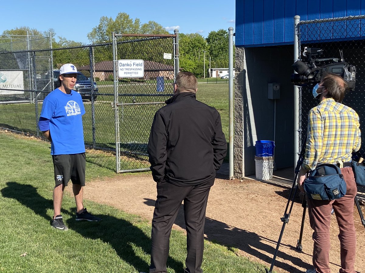 TrinityHS's tweet image. Be sure to set your DVR’s to @fox8news tomorrow afternoon and night. @jackshea came out to The Dank and will profile Coach @Sh00tz216, his love of the game, and being the son of his now HOF dad @toddrundgren. Thank you Jack for joining our Trojans today! @rockhall @CVC_Athletics