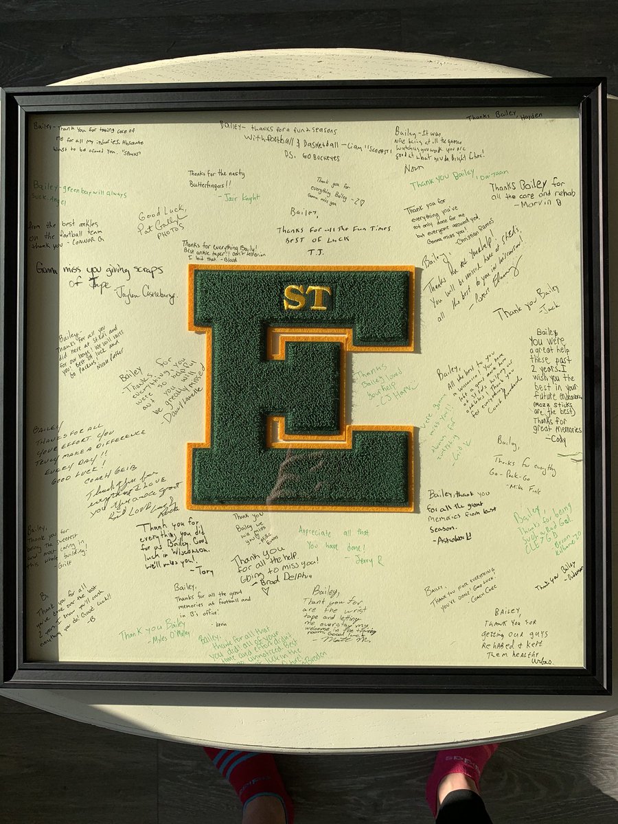 Pics were taken approx 3 min before the waterworks started 🥺😭 <a href="/sehsathletics/">St. Edward Athletics</a> was literally my second home for the last 2 years and anyone who knows me knows this was my fave part of residency.  Thanks to <a href="/trainer_brian/">Trainer Brian</a> and the kids for being my second fam💕 #edsup