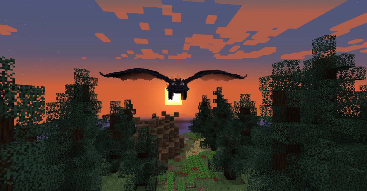 Minda905's tweet photo. Toothless has arrived on Beagle at the @Dogcraftnet server! Accompanied by 791 noteblocks sounding the the well renowned theme from How to Train your Dragon, scored by John Powell π΅ #Minecraft #NoteblockCover #HTTYD https://t.co/SbzMZD3BcE