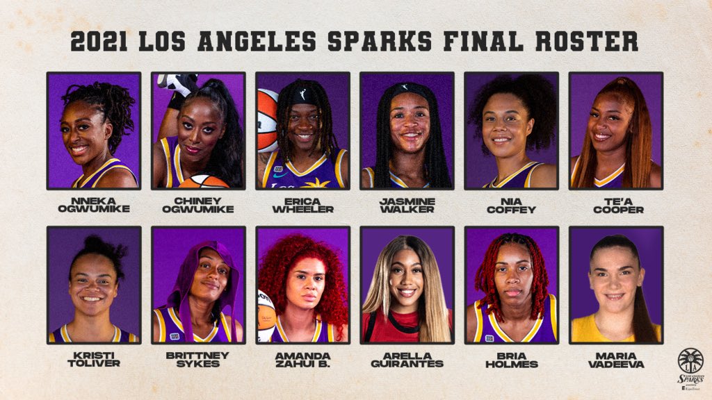 Los Angeles Sparks on X: Peep the 2021 Sparks Roster 🔥 📚 https