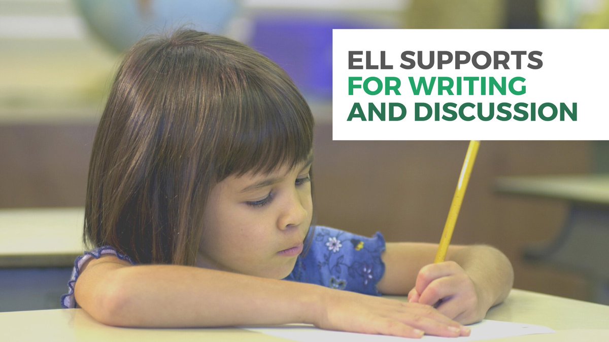 English learners benefit from specific scaffolding strategies designed to support their access. This handout describes, and provides examples of, three research-based strategies: sentence frames, signal words, and word banks. bit.ly/2GmlpRk #ELLchat #writingtips