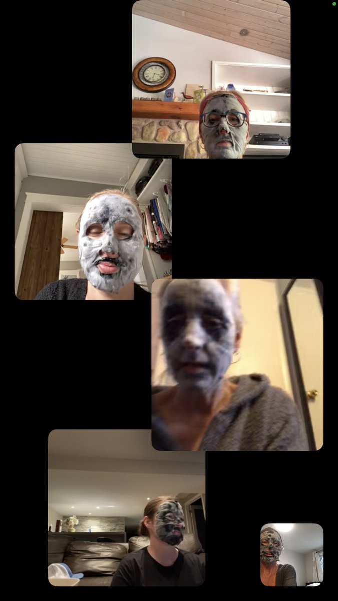 MummaAB's tweet photo. Virtual spa with sisters- a fundraiser for Ernestines Women's Shelter-- who'd of thought what fun it could be! Thanks Angela and Ashley #standup4women #standUp4Ernestines https://t.co/C4wVjukzO1