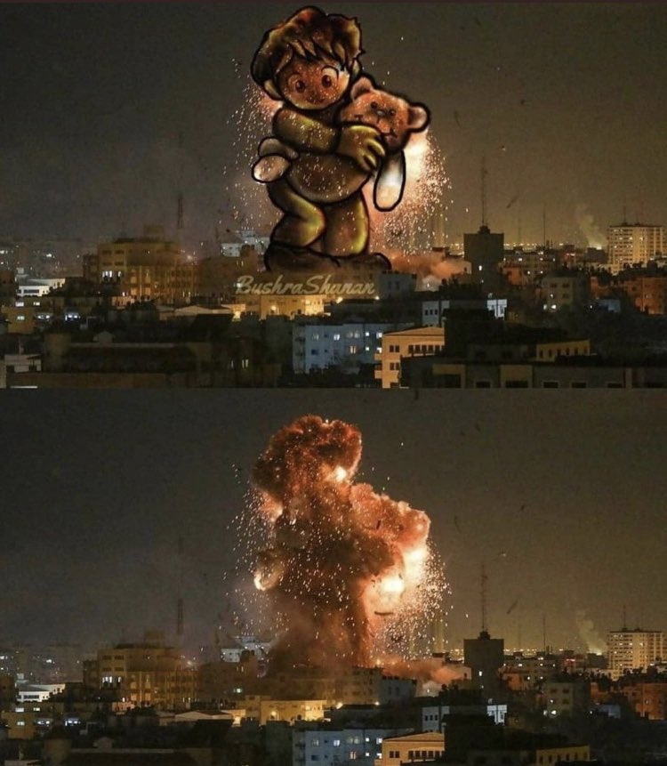 Uyuma bu gece!! Uyuma, çünkü çocuklar katlediliyor!!! #GenocideinGaza