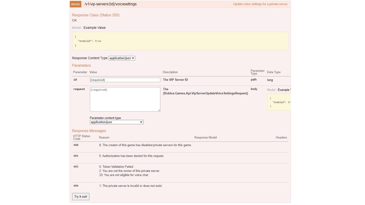 Bloxy News Rdc2021 On Twitter Voice Chat Update A New Api Endpoint Was Recently Added To The Roblox Games Api That Hints At The Ability To Be Able To Control And
