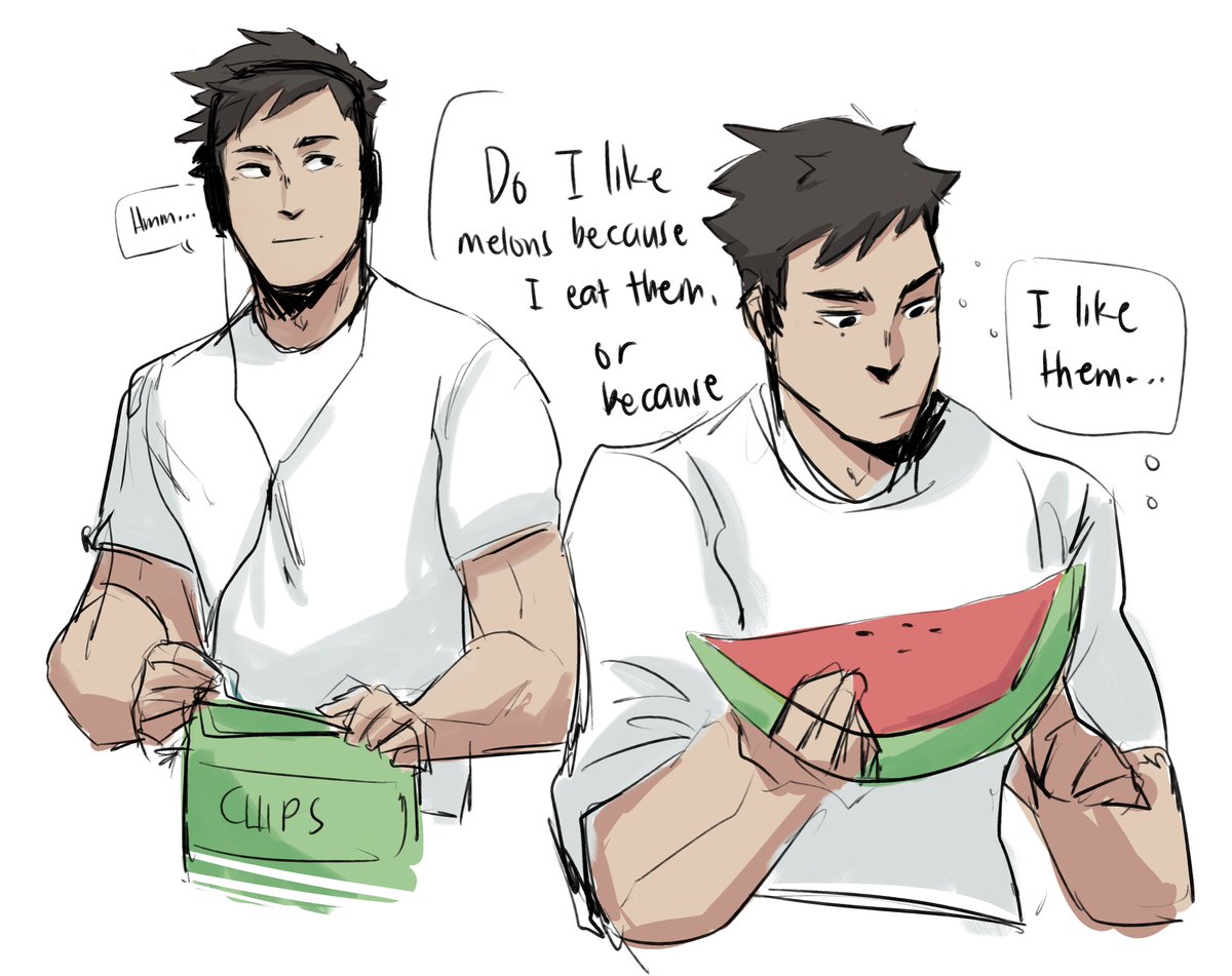 your fave gets existential crises over food, what do you do? #daichi 

warm-up doodle! 