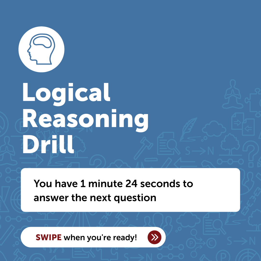 LSATMax's tweet photo. This is the first of many Logical Reasoning Drills! Comment below the correct answer and keep swiping to find out if your right ๐We can't wait to see your answers!
#lsatmax #lsat #lawschool #getgreatgrades #studytips #studytools #students #pursueyourdreams #achievegreatness https://t.co/Q7hQH5Zpuy