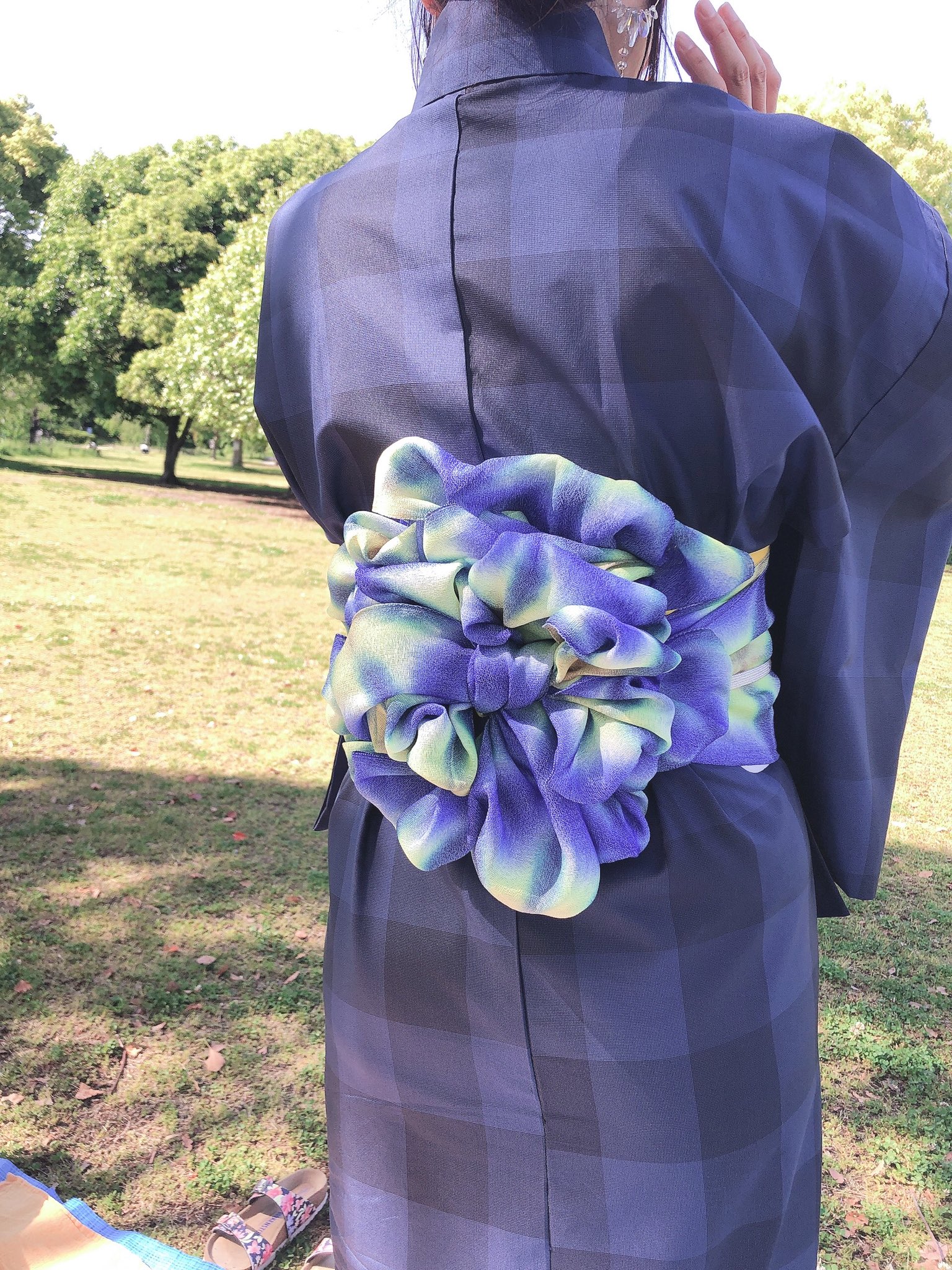 今様小袖 いまようこそで しょうこ 青空帯結び講座 大仙公園で開講 兵児帯の結び方 花結びと なんちゃって角出し 楽しかったー 兵児帯 アレンジ 花結び 角出し 銀座結び T Co D2ybgpw21r Twitter