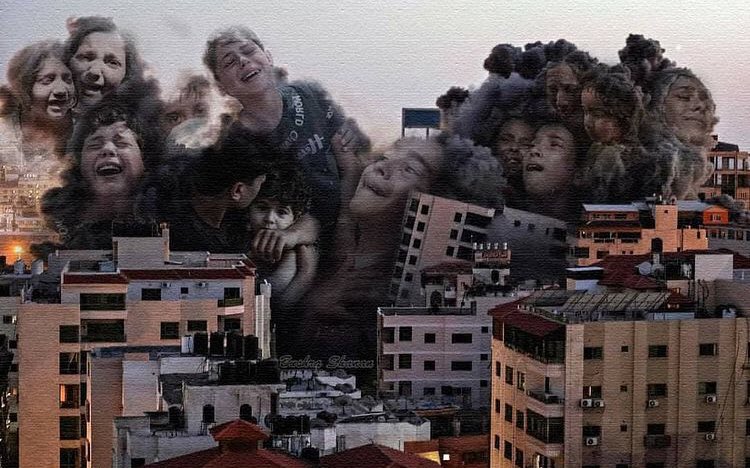 The children are crying in Gazza. The atmosphere is screaming in anger. The Muslim Ummah is suffering and sleeping. We are here in trouble
#GazzaUnderAttack