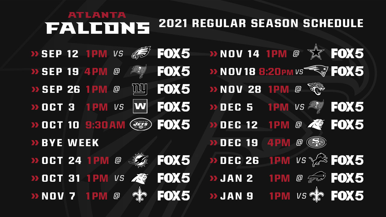 atlanta falcons 2022 schedule