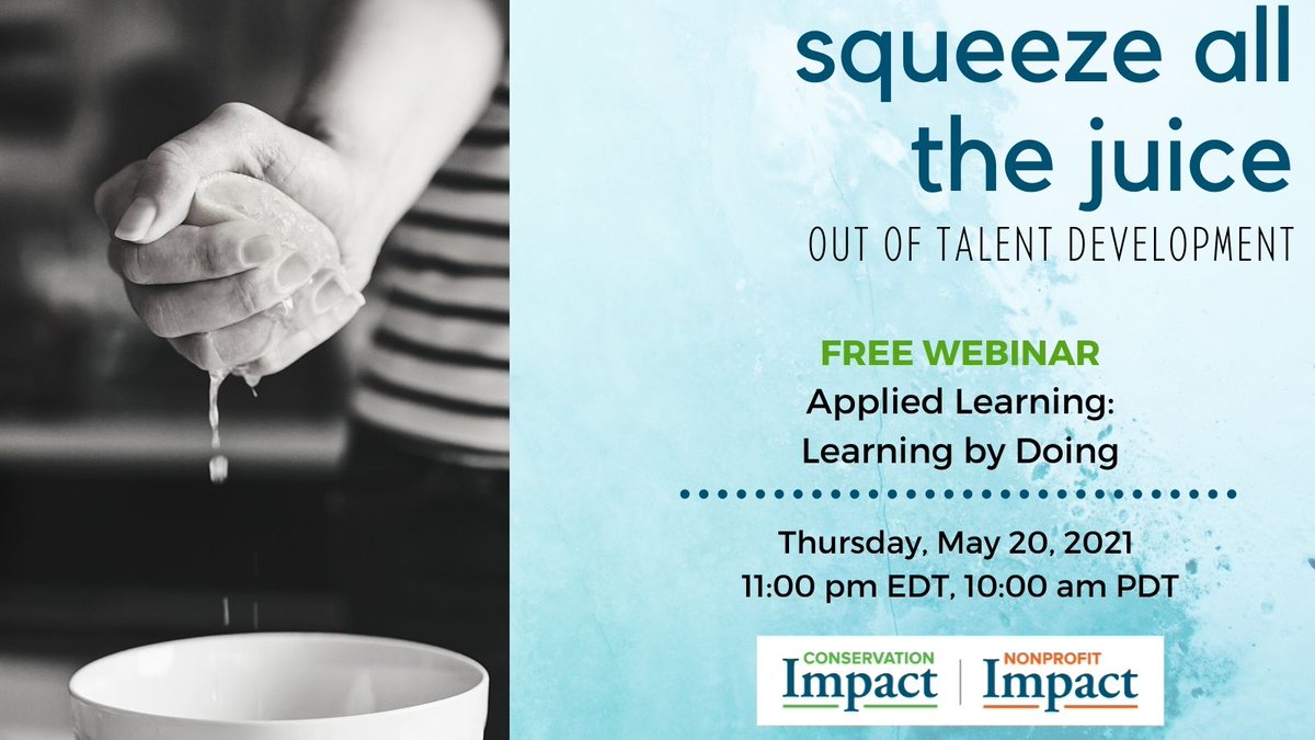 ConservImpact's tweet image. Register for our free #webinar and receive a free applied learning plan template to maximize the ROI of your #talentdevelopment investment. #learning #webinar #nonprofithr #nonprofits ow.ly/B6N050EJSBh