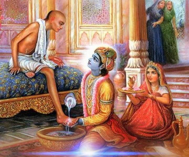 Nii_thin's tweet image. Today is the day, sudama visited Lord krishna at dwarka and recalled their childhood memories. ♥