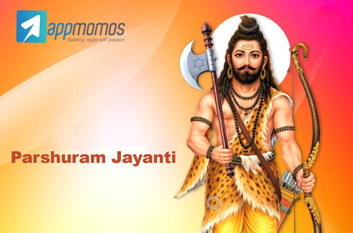 AppMomos's tweet photo. Greetings to all on the occasion of ParshuramJayanti, May Lord Parashuram bring prosperity and happiness in your lives and keep you safe from all evils.

#appmomos #ParshuramJayanti https://t.co/ghxA3HAftR