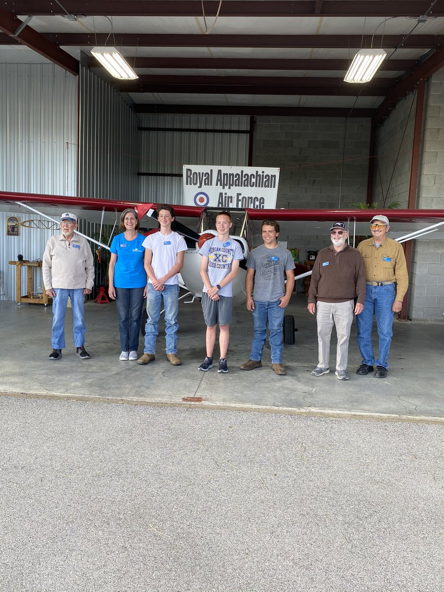 Great night celebrating with Landon Ratcliff and Samuel Sluss who received EAA scholarships to earn their private pilot license
