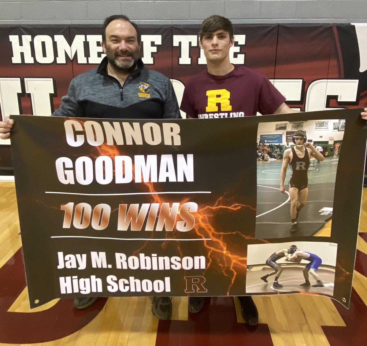 RobGoodman's tweet image. So proud of my son Connor for hitting a milestone of 100 high school career wins in his Junior year. @ashleyhgoodman @JMRHS_Athletics @JMRHSPrincipal @BulldogsWrestl1 @DHWrestleNC