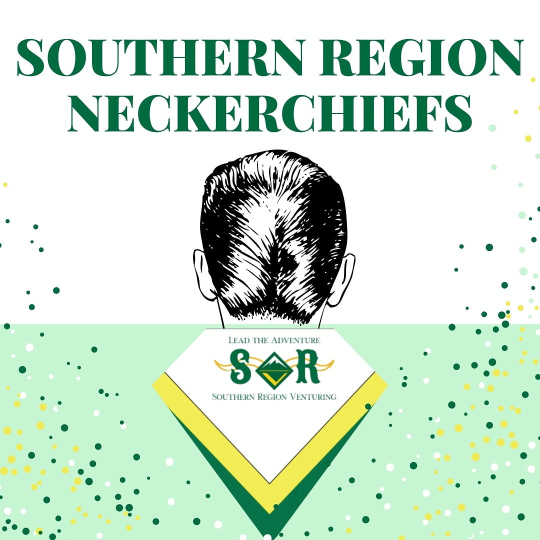 To celebrate the end of the Southern Region, we are excited to announce the final line of Southern Region Venturing neckers! 

These neckers will ONLY be available for preorder. You can preorder here: 
forms.gle/USX2dpc7DyTdF4…