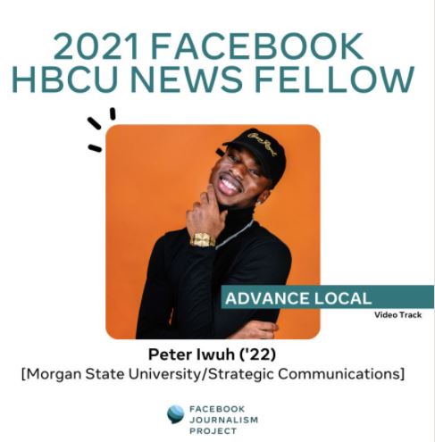 professordavem's tweet photo. Congratulations to #SCOMUp Major Peter Iwuh selected for the coveted @Facebook #HBCU Summer News Fellowship Program. Thanks @facebook @AdvanceLocal and @workwithjade for the opportunity for him. Best of luck Peter!  https://t.co/7qQaASpHJI https://t.co/gNMiirNej8