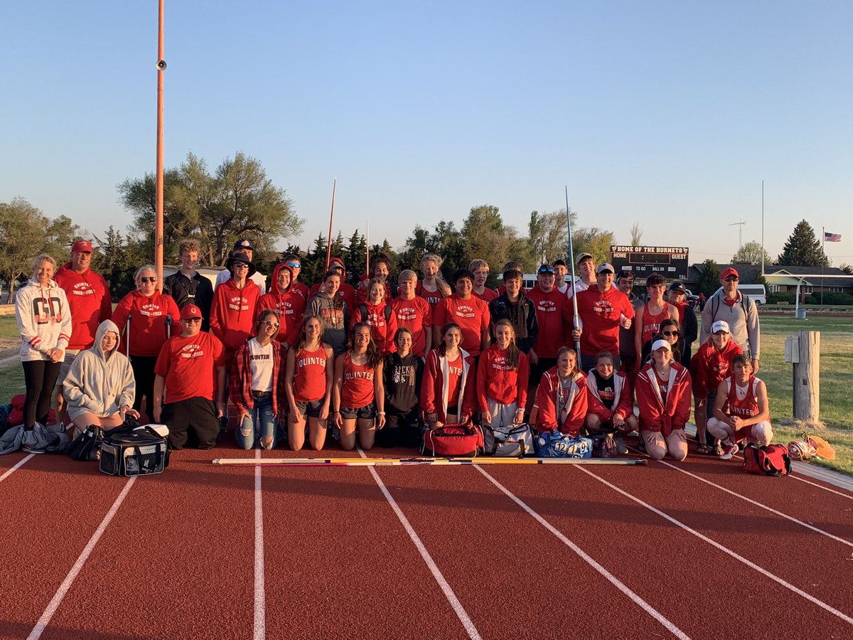 Congratulations to the boys track team on their 1st place finish at the NWKL track meet today! Also congratulations to the girls who finished in 2nd place!  What an awesome day for Quinter Track and Field!