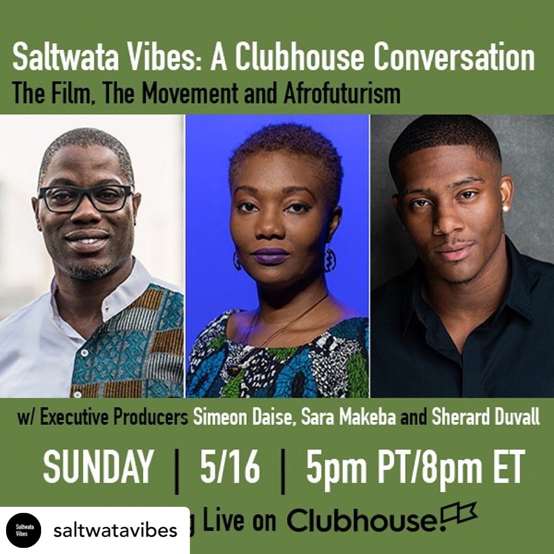 SaltwataVibes's tweet photo. This Sunday @5pm PT/8pm ET LIVE on Clubhouse join our Executive Producers @saramakeba @realsimeondaise and @ShekeeseSMD for a conversation about the Saltwata Film, the Movement and #GullahGeechee #Afrofuturism
#gullahgeechee #gullah #geechee #southcarolina #scfilm #documentary https://t.co/UPOISp4OcP