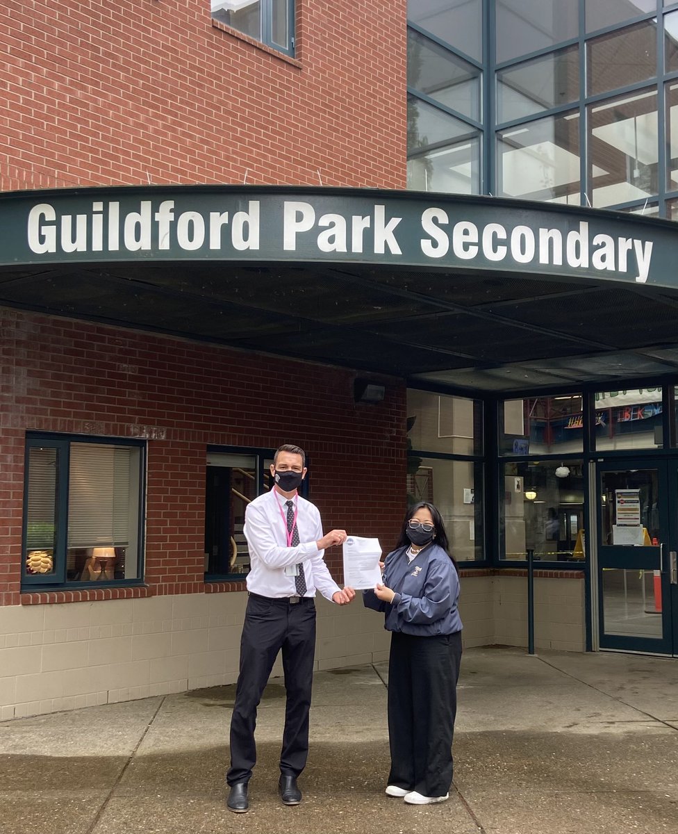 SSSAA_SD36's tweet image. Congratulations to our 2020-2021 recipient of the Glenn Young scholarship: Jaeny Genata from Guildford Park! @GPSabres1 @GlennYoung_PE @Surrey_Schools
