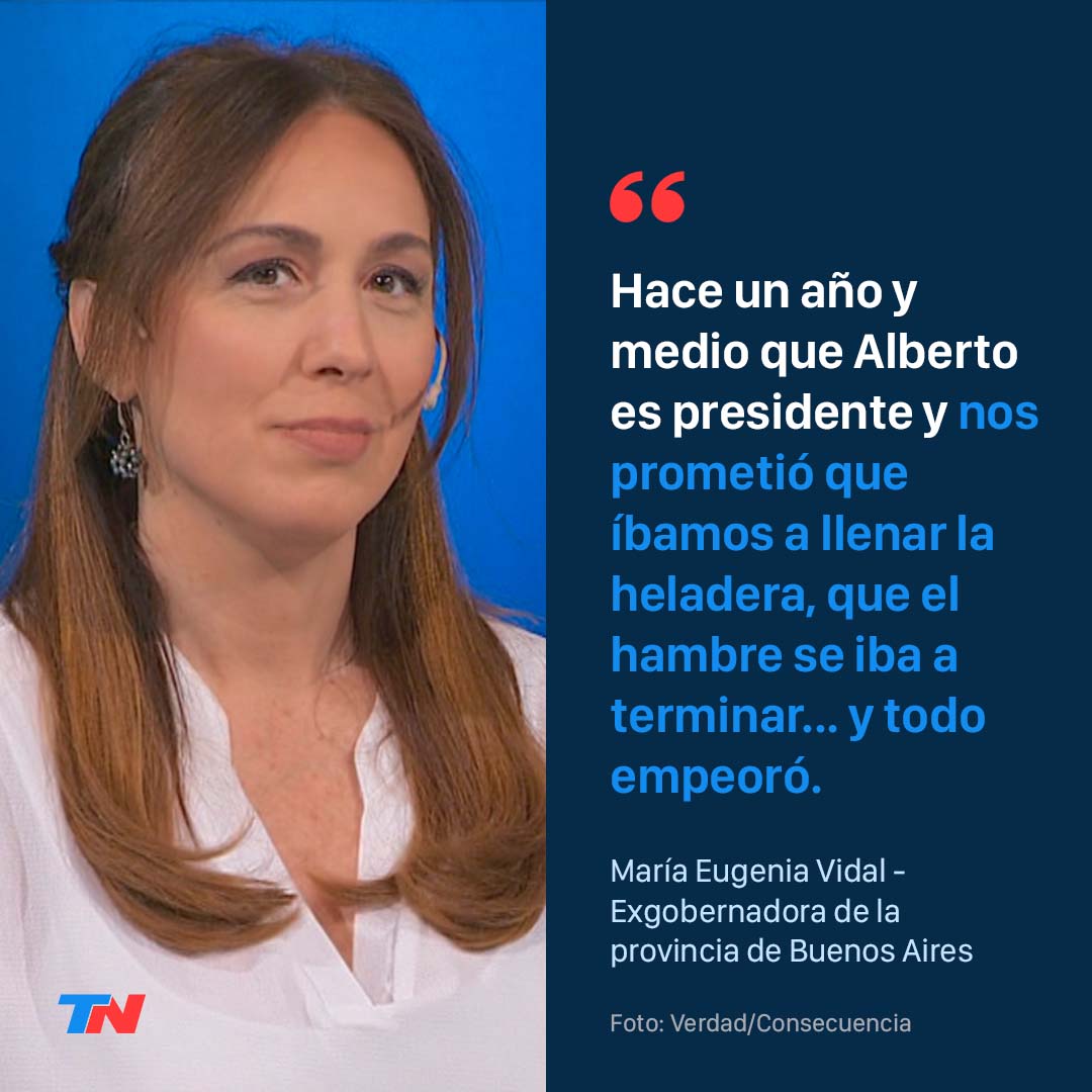 todonoticias's tweet photo. 💬“El problema es que no hay un plan. No sabemos qué nos va a pasar mañana y la incertidumbre es permanente”: María Eugenia Vidal en VERDAD/CONSECUENCIA https://t.co/x2PxLZBO94