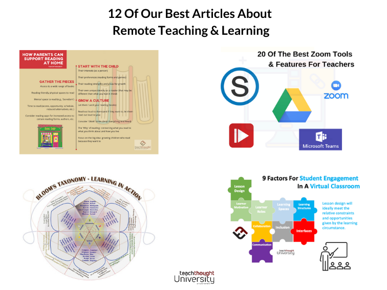 TeachThought's tweet photo. From Zoom tools to types of blended learning to principles of student engagement, here are 12 articles about remote teaching and learning.

12 Of Our Best Articles About Remote Teaching And Learning https://t.co/bKCvtikltA https://t.co/gyLZwM9Qfr