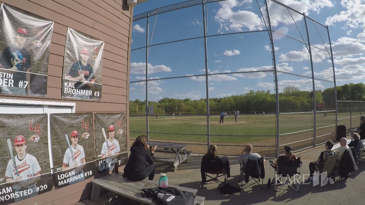 ItsAndyMac_'s tweet photo. Kal Brohmer missed his sophomore season after being diagnosed with non-Hodgkin's lymphoma. (He beat it btw 🙌) Then the pandemic canceled his junior year. 

Now, the @LSCougsBaseball senior is FINALLY soaking up his chance to take the field. Story soon on @kare11 #kare11sports https://t.co/FCnixh5WWM