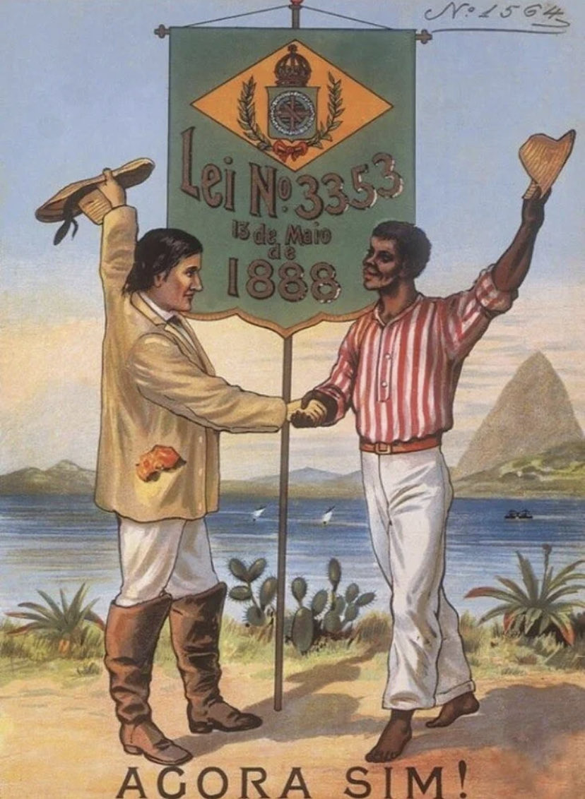 Fotos de Fatos on Twitter: "Cartaz Comemorando a Abolição da Escravidão no Brasil em 13 de Maio de 1888. ©Arquivo Nacional. https://t.co/go8gO5aFDO" / Twitter