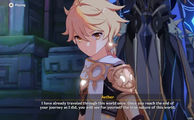 Aether in the manga is MC's sibling (future Abyss Prince) but not MCThe quest"We will be reunited" let us know that it was MC's sibling who travelled through Teyvat. And it's when the sibling talked to VentiThere are several proofs of this theory#GenshinImpact #Genshin #原神 
