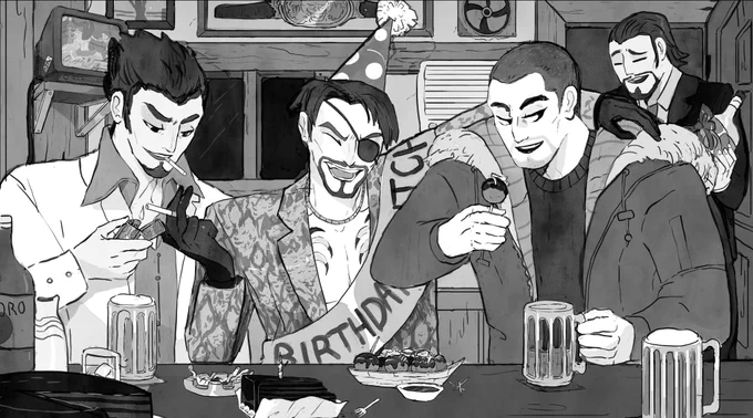 Happy birthday Majima!!! I tried to finish this last year for his birthday but ran out of steam haha 