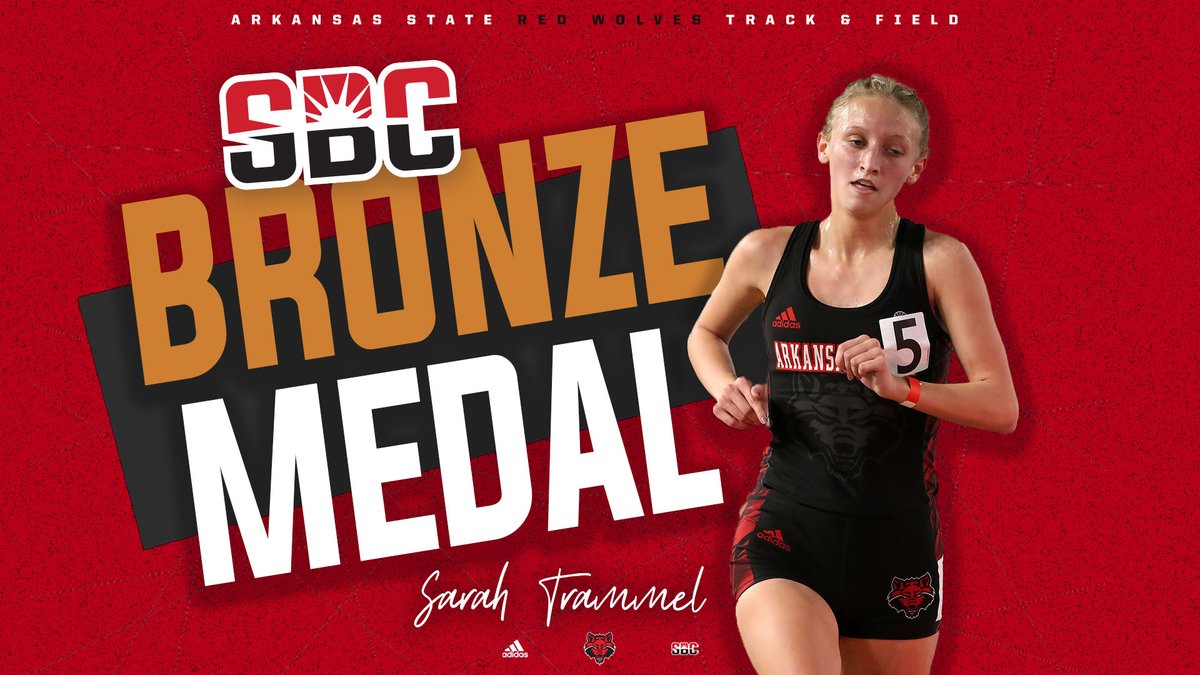 ASTATETRACK's tweet photo. Not 1️⃣, but 2️⃣ podium finishes in the women's 10K! 3 in the top 4!

🥇 @sophieleathers, 35:37.07 [PR; 10 points]
🥉 @sarah_trammel, 35:59.89 [PR; 6 points]
4️⃣ @ElizaGillette09, 36:23.42 [PR; 5 points]

#WolvesUp🐺 | #SunBeltOTF https://t.co/xhsqQQweFA