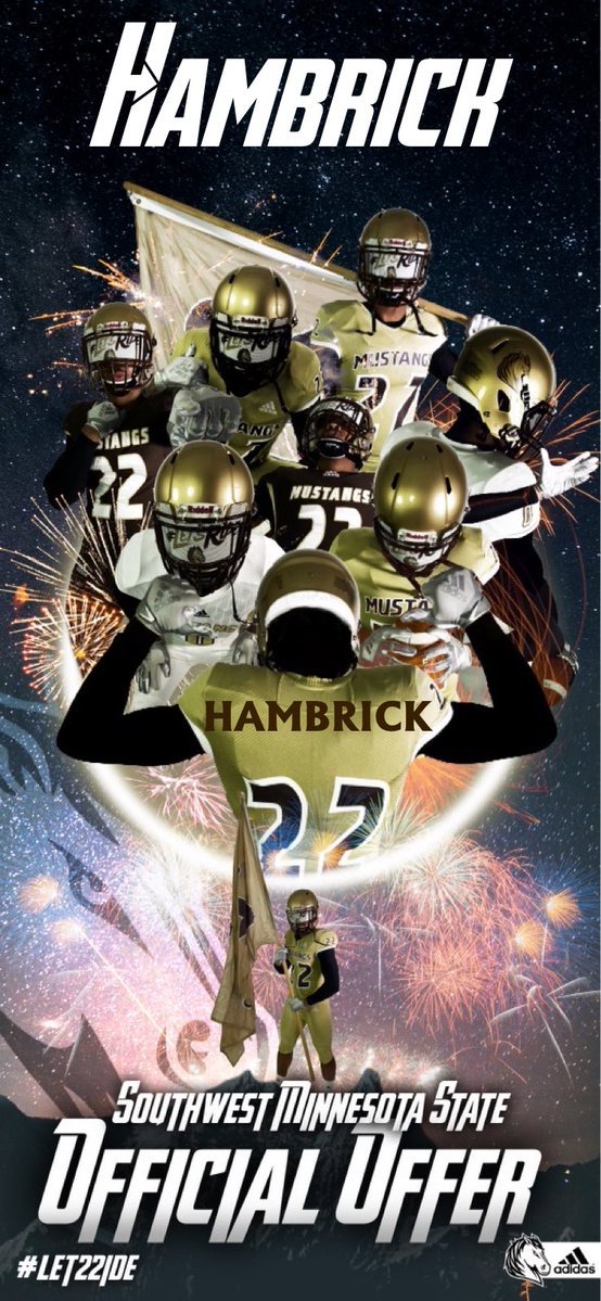 GavinHambrick's tweet photo. After a great phone call from @OGMacDC I have received an offer to further my education and play football from @SMSUfootball. Thank you for this amazing opportunity! @meras @CoachR_Sandoval @coachdowning_ @ktturnbull2 @RTaylorFBscout https://t.co/8B2NvpS6RL