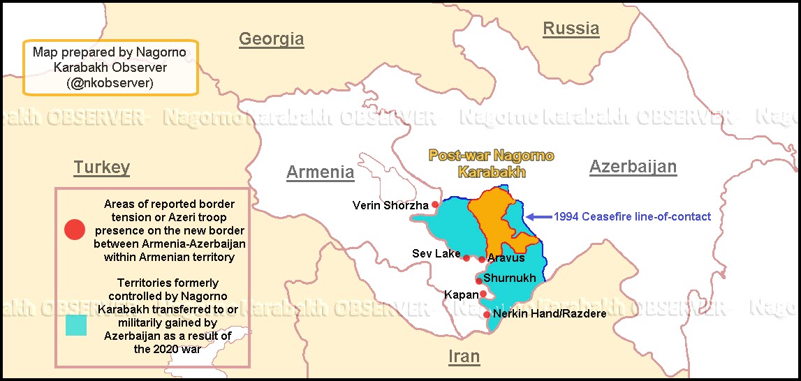 Armenia-Azerbaijan war: line of contact