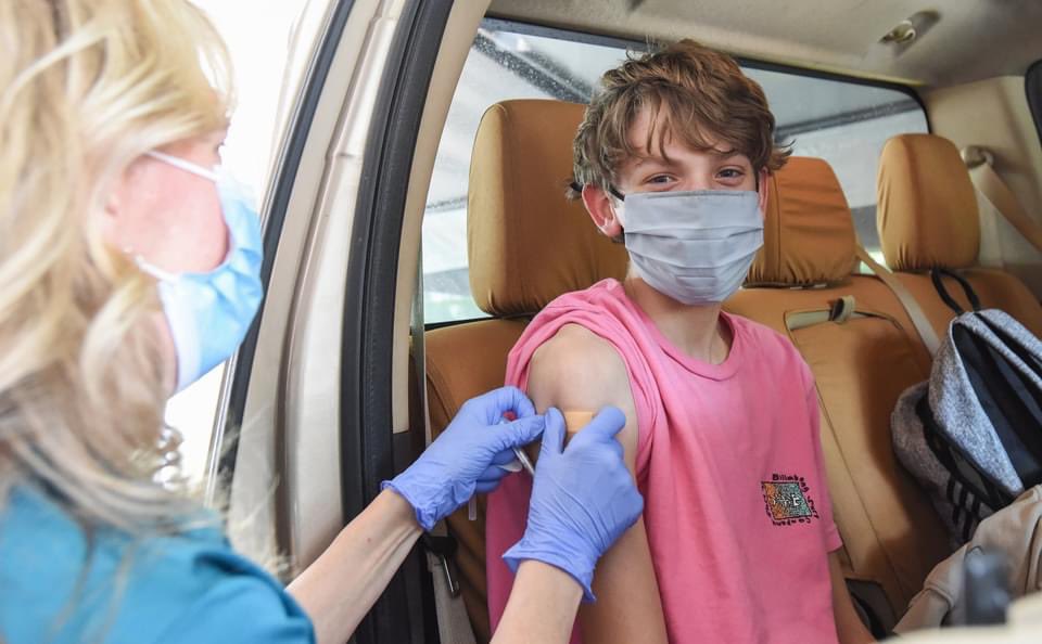 FINALLY! so excited our family is safe(r)! 1st dose down for two of my favs! They feel fine-already making plans wi friends who are also getting vaccinated. I’m glad they wanted to get, thrilled I got to give! TY <a href="/AtriumHealth/">Atrium Health</a>  &amp; <a href="/LevineChildrens/">Levine Children’s</a>! 
#oneluckymom 
#thisisyourshot