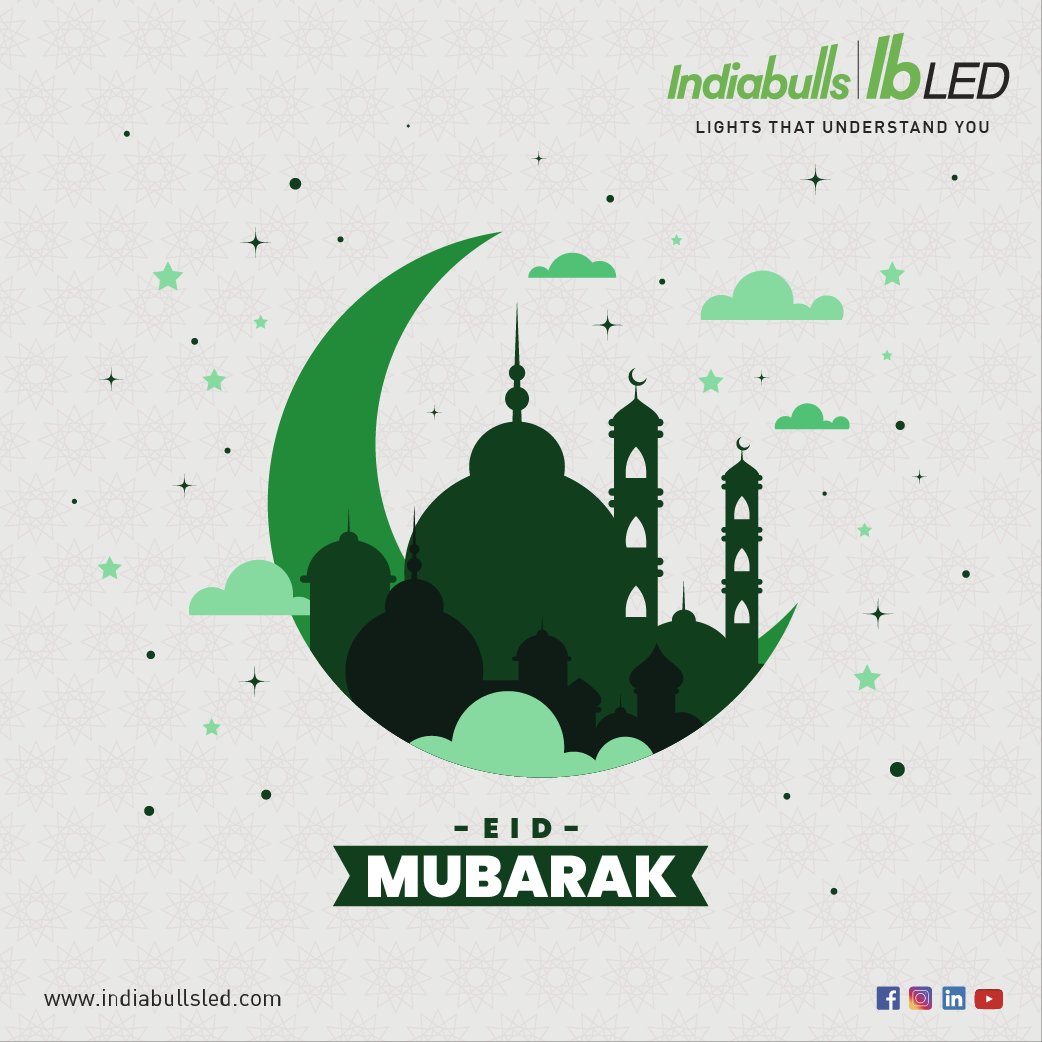 IBLED_Lighting's tweet photo. May this Eid brings happiness and prosperity for us all. 
Eid Mubarak to you and your family.
#eidmubarak #indiabullsLED #lightsthatunderstandyou https://t.co/6oGmN17pJs