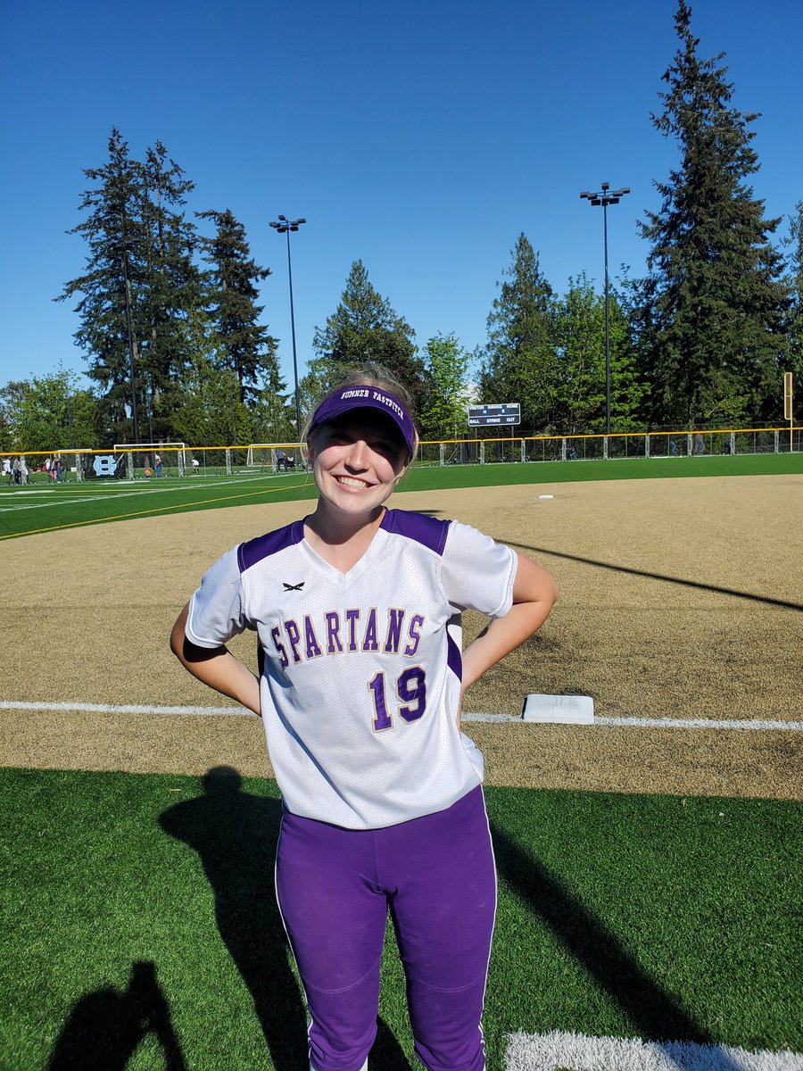 SpartanFastpit1's tweet photo. Congratulations to Junior Sydney Rucshner who made the move from outfield to shortstop for the Sparts. Sydney was voted all league second team infield. https://t.co/ZopgoZVLGK